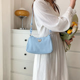 Retro Women's Shoulder Underarm Bags Casual Half Moon Bag