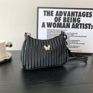 Retro Women's Shoulder Underarm Bags Casual Half Moon Bag