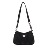 Retro Women's Shoulder Underarm Bags Casual Half Moon Bag