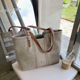 Retro Women's Tote Handbags Autumn Pu Leather Large Capacity Shoulder Bag