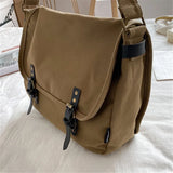 Canvas Messenger Bag Large Capacity Crossbody for Women