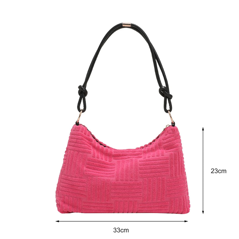 Corduroy Shoulder Tote Bag for Women - Retro Style