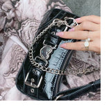 Y2k Crocodile Pattern Girls Shoulder Bag