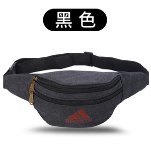 Retro Canvas Waist Pack Outdoor Mobile Phone Wallet