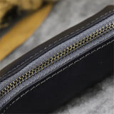 Leather Zipper Car Key Case Waist Bag