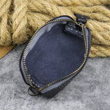 Leather Zipper Car Key Case Waist Bag