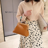 Colorful Chain Handbag Women's Messenger Bag Wooden Clip Bag