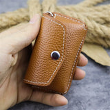 Retro Leather Buckle Wear Belt Waist Key Case