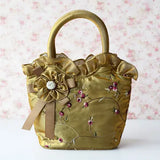Retro Flowers Handbag Embroidered Cloth Bag Lady