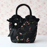 Retro Flowers Handbag Embroidered Cloth Bag Lady