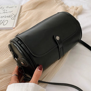 Retro Round Bag Female Crossbody Small Solid Shoulder Bag