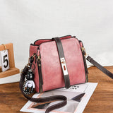 Vintage PU Leather Women's Small Bag Large Capacity Shoulder Messenger Bag