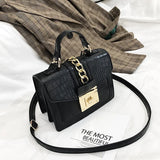 Retro Small Women's Messenger Stone Pattern Square Bag