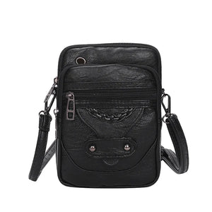 Soft Leather Mini Phone Shoulder Bag Wallet