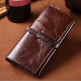 Retro men long wallet leather casual multi-card position purse