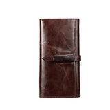 Retro men long wallet leather casual multi-card position purse