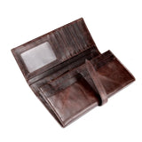 Retro men long wallet leather casual multi-card position purse