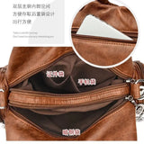 Retro Waterproof Leather Motorcycle Bag European and American Shoulder Bag