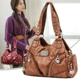 Retro Waterproof Leather Motorcycle Bag European and American Shoulder Bag