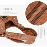 Retro Waterproof Leather Motorcycle Bag European and American Shoulder Bag