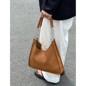 Retro Women's Underarm Bag Chain Shoulder Tote Large Capacity Handbag