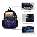 Retrowave Dragon Outdoor Hiking Backpack