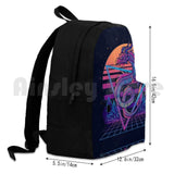 Retrowave Dragon Outdoor Hiking Backpack