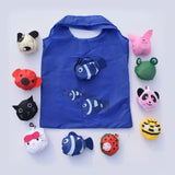 Reusable Folding Shopping Tote Cartoon Animal Design Eco Bag