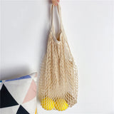 Cotton Net Market Bag with String Grocery Shopper