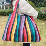 Large Washable Grocery Bags Foldable Nylon Heavy-Duty Handbags