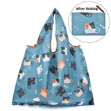 Large Washable Grocery Bags Foldable Nylon Heavy-Duty Handbags