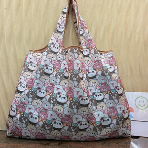 Reusable Shopping Bag Grocery Tote Bag Foldable Women's Shoulder Bag