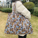 Reusable Shopping Bag Grocery Tote Bag Foldable Women's Shoulder Bag