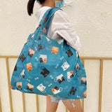 Reusable Shopping Bag Grocery Tote Bag Foldable Women's Shoulder Bag