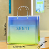 Reusable Transparent Shopping Bag Foldable Frosted Eco Bag Pp Waterproof