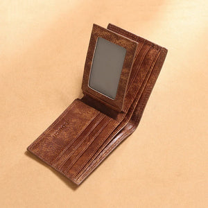 RFID Cowhide Leather Men Wallet High Quality
