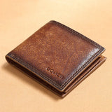RFID Cowhide Leather Men Wallet High Quality