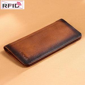 RFID Secure Cash Bussiness Long Wallet for Men