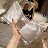 Rhinestone Bow Flashing Clutch Purse Crystal Chain Wedding