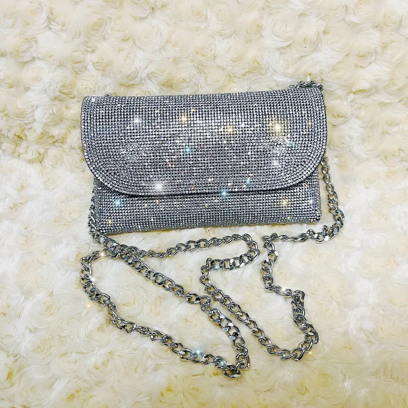 Rhinestone Evening Bag Chain Clutch Shoulder Bags