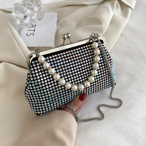 Crystal Crossbody Bag Chain Mini Waist bag Purses
