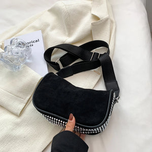 Sparkling Rhinestone Shoulder Bag for Women - Crossbody Purse