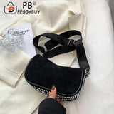 Sparkling Rhinestone Shoulder Bag for Women - Crossbody Purse