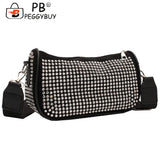 Sparkling Rhinestone Shoulder Bag for Women - Crossbody Purse