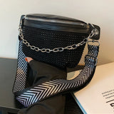 Rhinestone Ladies Handbags Chain Portable for Weekend Vacation