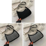 Rhinestone Underarm Bag For Women Shoulder Handbag Evening Party Shopping Purse