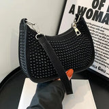 Rhinestone Underarm Bag For Women Shoulder Handbag Evening Party Shopping Purse