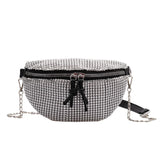 Rhinestone Waist Bag Fanny Chest Belt Pack Women Chain Crossbody