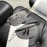 Rhinestone Waist Bag Chain Crossbody Shoulder Phone Pouch