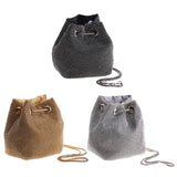 Rhinestone Women Handbags Diamond Bucket Shoulder Bag